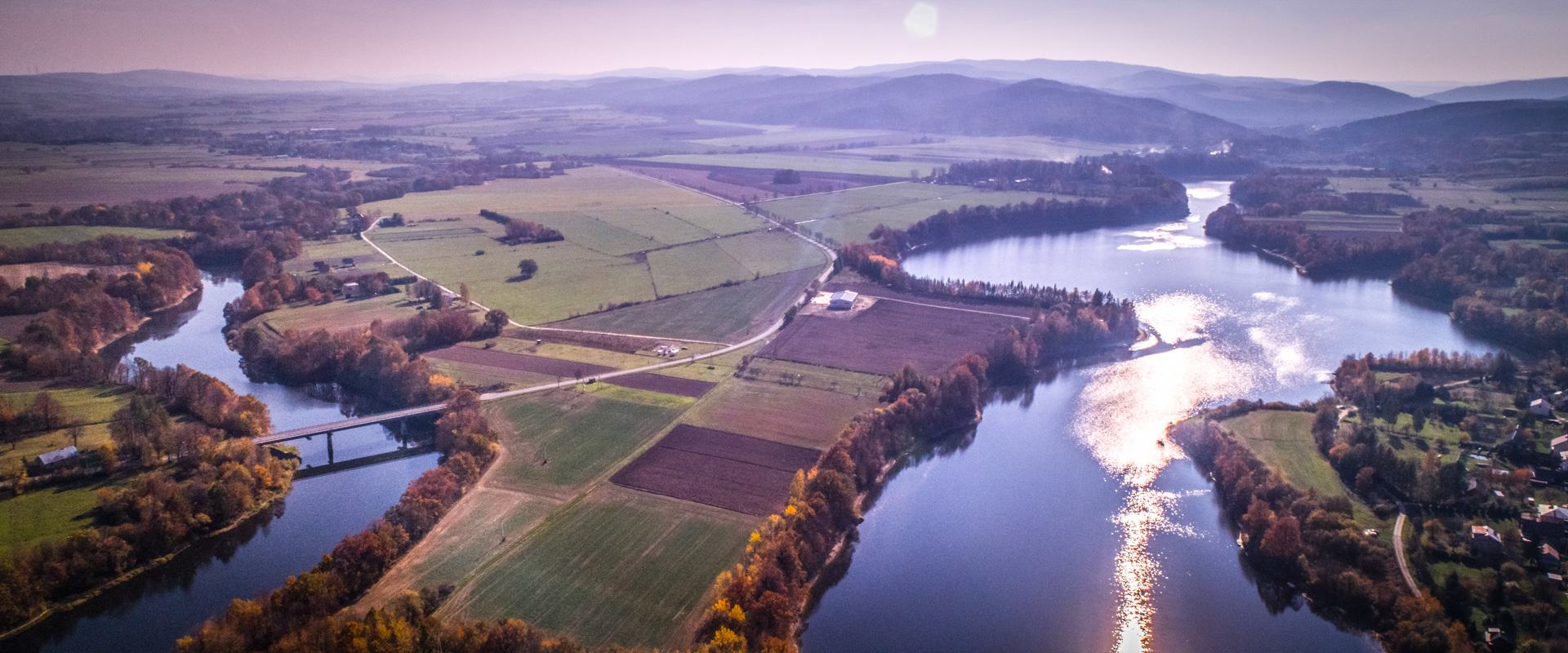 Widok z lotu ptaka na Beskid Niski Magic Fly